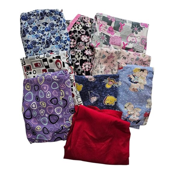 Other - Crafters Bundle 9 Items DIY Repurpose Fabric Cloth Salvage